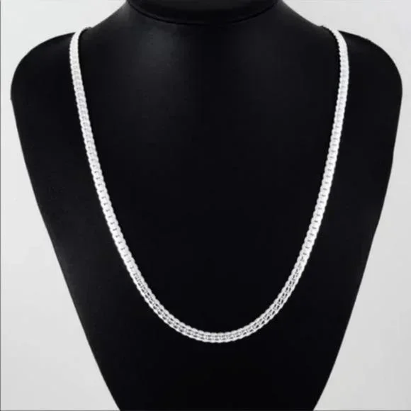 NEW “20” 925 STERLING SILVER SNAKE CHAIN NECKLACE - Picture 4 of 5